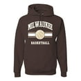 thumbnail image 1 of Wild Bobby City of Milwaukee Basketball Fantasy Fan Sports Unisex Hoodie Sweatshirt, Brown, Medium, 1 of 5