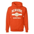 thumbnail image 1 of Wild Bobby City of Milwaukee Basketball Fantasy Fan Sports Unisex Hoodie Sweatshirt, Orange, XX-Large, 1 of 5