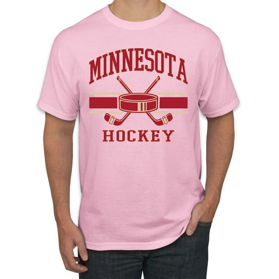 Wild Bobby City of Minnesota Hockey Fantasy Fan Sports Men's T-Shirt, Light Pink, 4X-Large