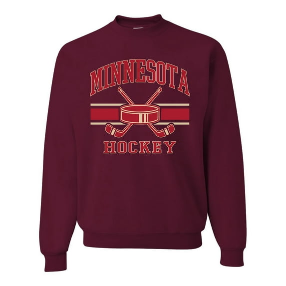 Wild Bobby City of Minnesota Hockey Fantasy Fan Sports Unisex Crewneck Sweatshirt, Maroon, XX-Large