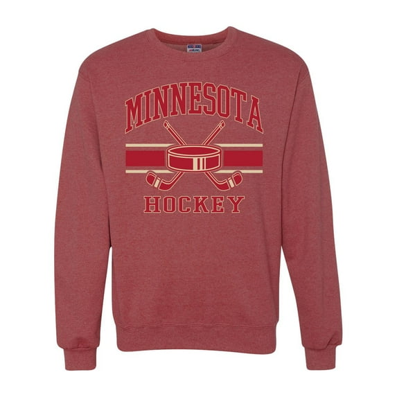 Wild Bobby City of Minnesota Hockey Fantasy Fan Sports Unisex Crewneck Sweatshirt, Vintage Heather Red, 3X-Large