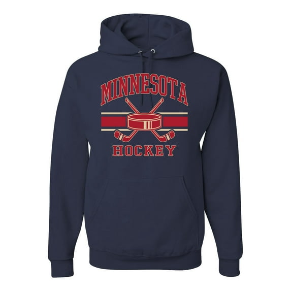 Wild Bobby City of Minnesota Hockey Fantasy Fan Sports Unisex Hoodie Sweatshirt, Navy, XX-Large