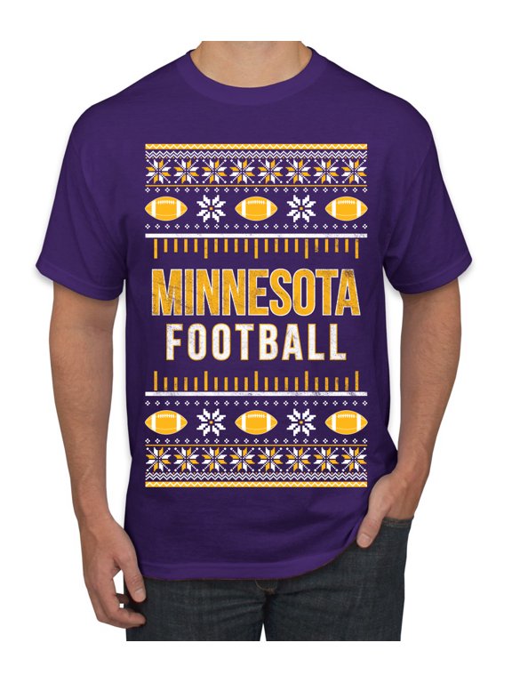 City of Minnesota MIN American Football Fantasy Fan Sports Men T-Shirt, Purple, Small