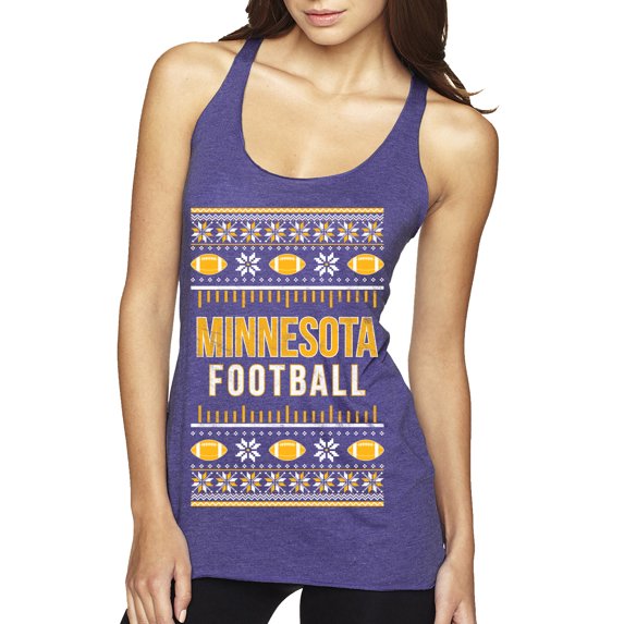 Wild Bobby City of Minnesota MIN American Football Fantasy Fan Sports Women Tri-Blend Racerback Tank Top, Purple Rush, Medium