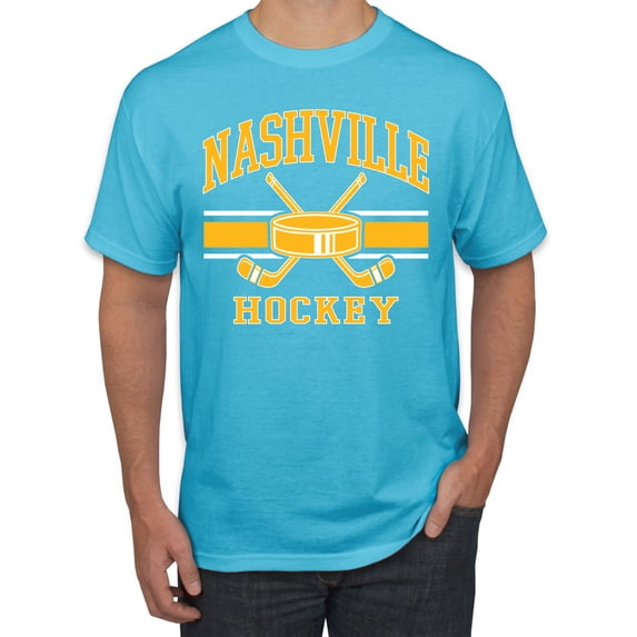 Wild Bobby City of Nashville Hockey Fantasy Fan Sports Men's T-Shirt, Light Turquoise, 5X-Large
