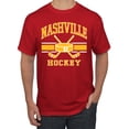 thumbnail image 1 of Wild Bobby City of Nashville Hockey Fantasy Fan Sports Men's T-Shirt, Red, 3X-Large, 1 of 5