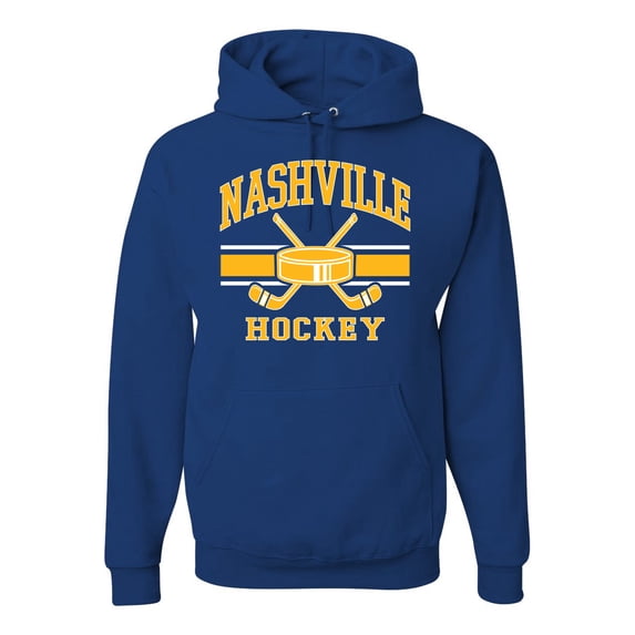 Wild Bobby City of Nashville Hockey Fantasy Fan Sports Unisex Hoodie Sweatshirt, Royal, Large