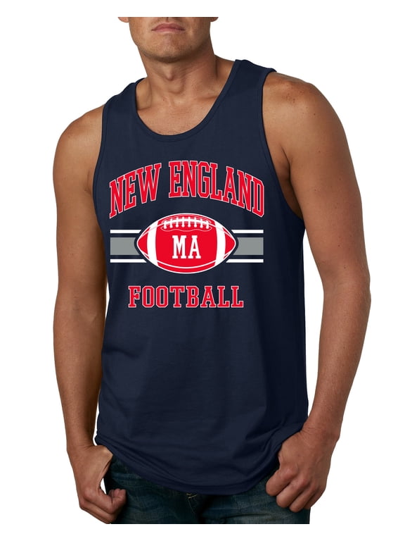 City of New England NE American Football Fantasy Fan Sports Mens Graphic Tank Top, Navy, X-Large