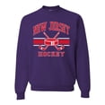 thumbnail image 1 of Wild Bobby City of New Jersey Hockey Fantasy Fan Sports Unisex Crewneck Sweatshirt, Purple, XX-Large, 1 of 5