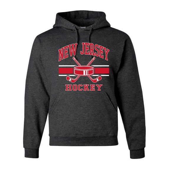 Wild Bobby City of New Jersey Hockey Fantasy Fan Sports Unisex Hoodie Sweatshirt, Heather Black, Small