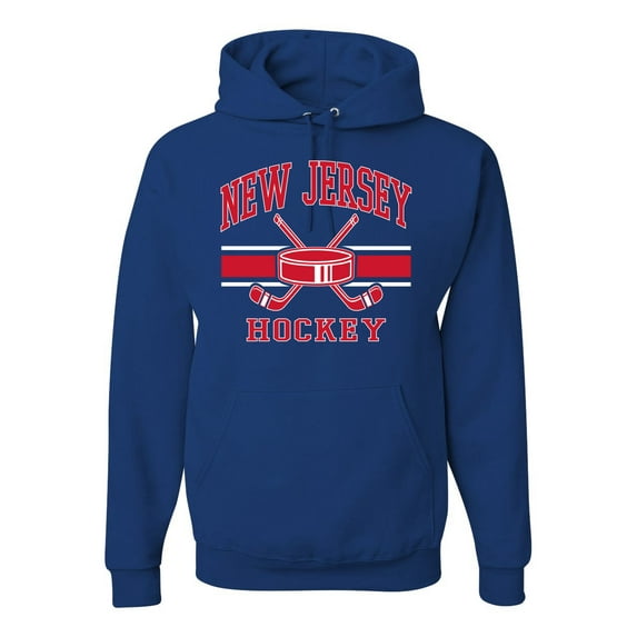 Wild Bobby City of New Jersey Hockey Fantasy Fan Sports Unisex Hoodie Sweatshirt, Royal, 3X-Large
