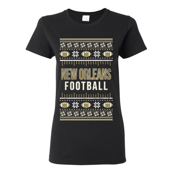 Wild Bobby City of New Orleans NOLA American Football Fantasy Fan Sports Women Graphic T-Shirt, Black, X-Large