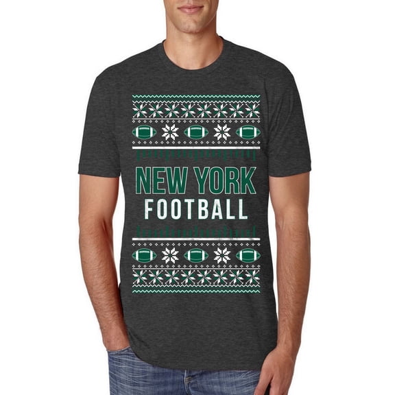 Wild Bobby City of New York NY American Football Fantasy Fan Sports Men Premium Tri Blend T-Shirt, Vintage Black, Medium