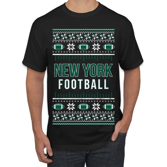 Wild Bobby City of New York NY American Football Fantasy Fan Sports Men T-Shirt, Black, Small