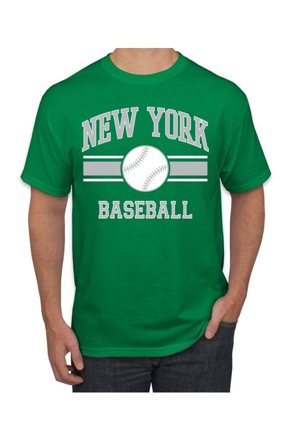 City of New York NY Baseball Fantasy Fan Sports Men's T-Shirt, Kelly, Small