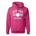 thumbnail image 1 of Wild Bobby City of New York NY Baseball Fantasy Fan Sports Unisex Hoodie Sweatshirt, Fuschia, Medium, 1 of 6