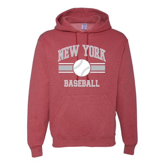 Wild Bobby City of New York NY Baseball Fantasy Fan Sports Unisex Hoodie Sweatshirt, Vintage Heather Red, XX-Large