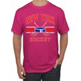 thumbnail image 1 of Wild Bobby City of New York NY Hockey Fantasy Fan Sports Men's T-Shirt, Fuschia, X-Large, 1 of 5