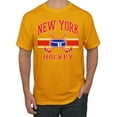 thumbnail image 1 of Wild Bobby City of New York NY Hockey Fantasy Fan Sports Men's T-Shirt, Gold, Large, 1 of 5