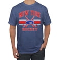 thumbnail image 1 of Wild Bobby City of New York NY Hockey Fantasy Fan Sports Men's T-Shirt, Vintage Heather Blue, Medium, 1 of 5