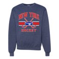 thumbnail image 1 of Wild Bobby City of New York NY Hockey Fantasy Fan Sports Unisex Crewneck Sweatshirt, Vintage Heather Navy, Medium, 1 of 5