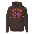 thumbnail image 1 of Wild Bobby City of New York NY Hockey Fantasy Fan Sports Unisex Hoodie Sweatshirt, Brown, Medium, 1 of 5