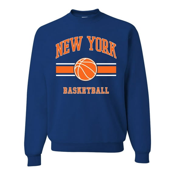 Wild Bobby City of New York NYG Basketball Fantasy Fan Sports Unisex Crewneck Sweatshirt, Royal, XX-Large