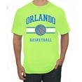 thumbnail image 1 of Wild Bobby City of Orlando Basketball Fantasy Fan Sports Men's T-Shirt, Safety Green, XX-Large, 1 of 5