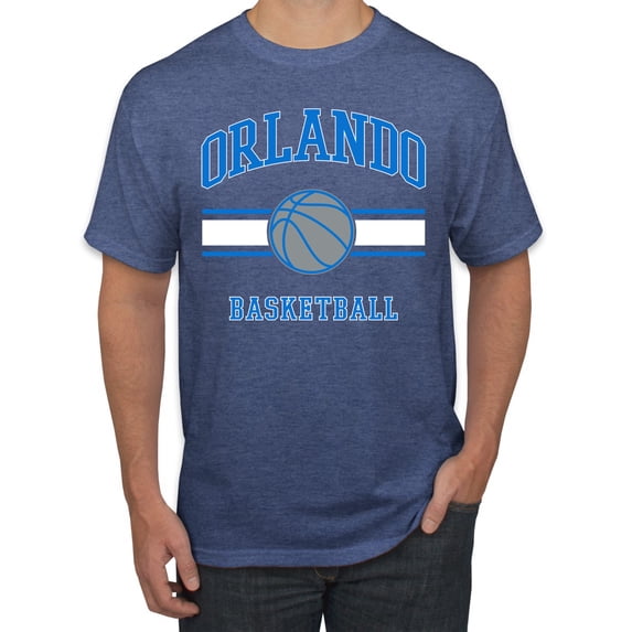 Wild Bobby City of Orlando Basketball Fantasy Fan Sports Men's T-Shirt, Vintage Heather Blue, 3X-Large