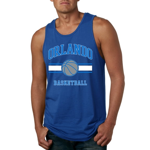 Wild Bobby City of Orlando Basketball Fantasy Fan Sports Mens Tank Top, Royal, Large