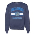 thumbnail image 1 of Wild Bobby City of Orlando Basketball Fantasy Fan Sports Unisex Crewneck Sweatshirt, Vintage Heather Navy, Small, 1 of 5