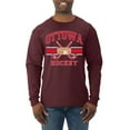thumbnail image 1 of Wild Bobby City of Ottowa Hockey Fantasy Fan Sports Men's Long Sleeve Shirt, Maroon, 3X-Large, 1 of 5