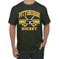 thumbnail image 1 of Wild Bobby City of Pittsburgh Hockey Fantasy Fan Sports Men's T-Shirt, Forest Green, 5X-Large, 1 of 5