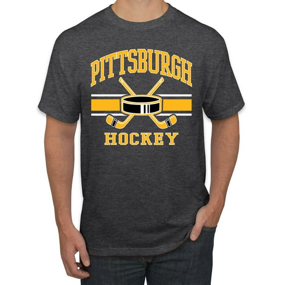 Wild Bobby City of Pittsburgh Hockey Fantasy Fan Sports Men's T-Shirt, Heather Black, XX-Large