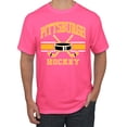 thumbnail image 1 of Wild Bobby City of Pittsburgh Hockey Fantasy Fan Sports Men's T-Shirt, Neon Pink, XX-Large, 1 of 5