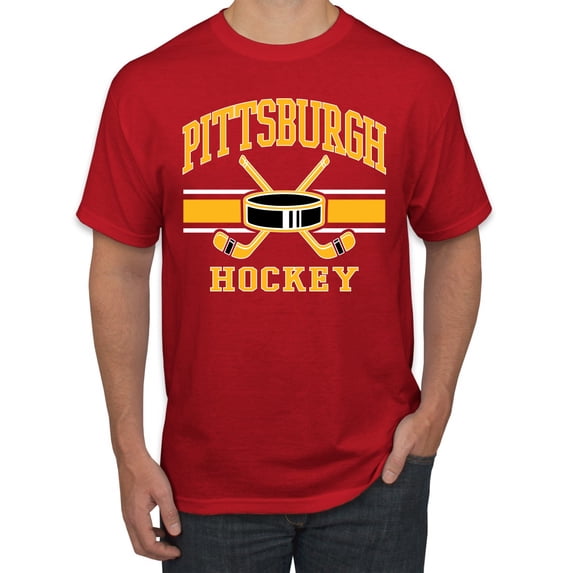 Wild Bobby City of Pittsburgh Hockey Fantasy Fan Sports Men's T-Shirt, Red, XX-Large
