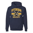 thumbnail image 1 of Wild Bobby City of Pittsburgh Hockey Fantasy Fan Sports Unisex Hoodie Sweatshirt, Navy, Large, 1 of 5