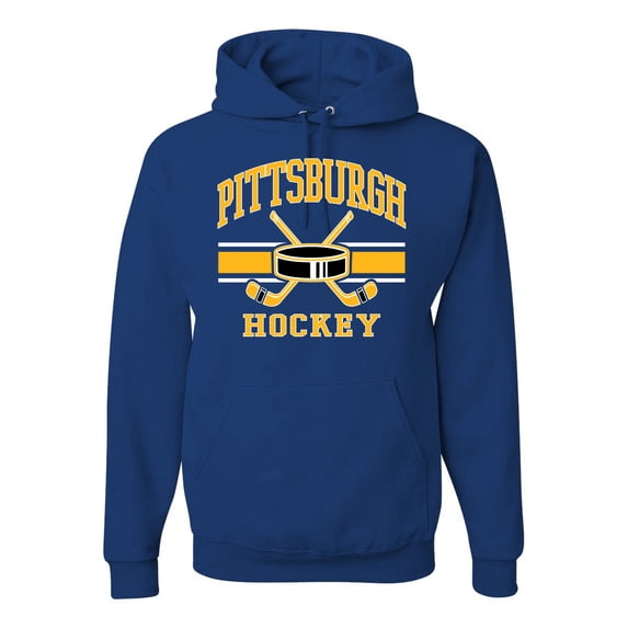 Wild Bobby City of Pittsburgh Hockey Fantasy Fan Sports Unisex Hoodie Sweatshirt, Royal, 3X-Large