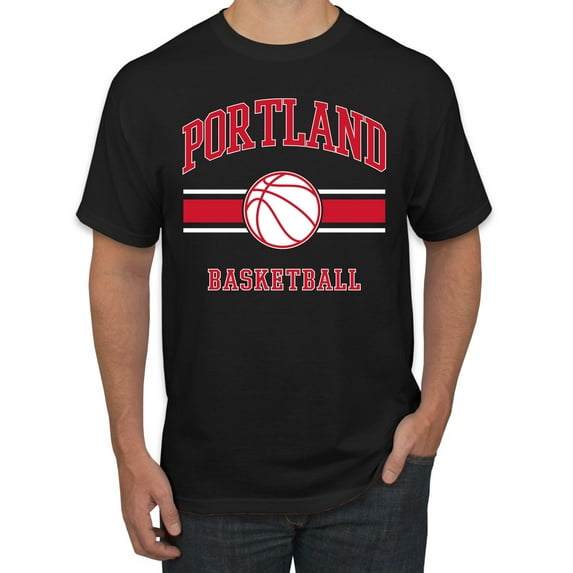 Wild Bobby City of Portland Basketball Fantasy Fan Sports Men's T-Shirt, Black, X-Large