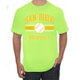 thumbnail image 1 of Wild Bobby City of San Diego Baseball Fantasy Fan Sports Men's T-Shirt, Safety Green, Medium, 1 of 6