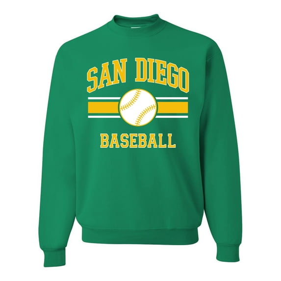 Wild Bobby City of San Diego Baseball Fantasy Fan Sports Unisex Crewneck Sweatshirt, Kelly, Medium
