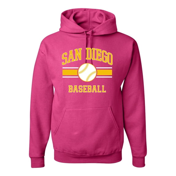 Wild Bobby City of San Diego Baseball Fantasy Fan Sports Unisex Hoodie Sweatshirt, Fuschia, Medium