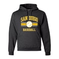 thumbnail image 1 of Wild Bobby City of San Diego Baseball Fantasy Fan Sports Unisex Hoodie Sweatshirt, Heather Black, XX-Large, 1 of 6