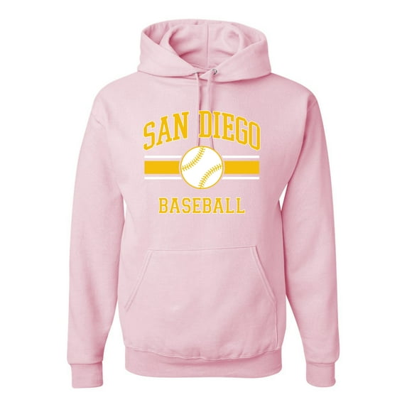 Wild Bobby City of San Diego Baseball Fantasy Fan Sports Unisex Hoodie Sweatshirt, Light Pink, Large