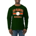 thumbnail image 1 of Wild Bobby City of San Francisco Baseball Fantasy Fan Sports Men's Long Sleeve T-Shirt, Forest Green, 3X-Large, 1 of 6
