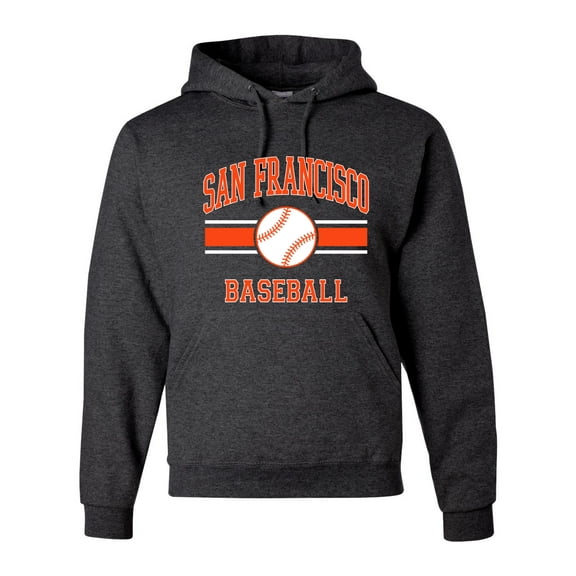 Wild Bobby City of San Francisco Baseball Fantasy Fan Sports Unisex Hoodie Sweatshirt, Heather Black, 3X-Large