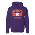 thumbnail image 1 of Wild Bobby City of San Francisco Baseball Fantasy Fan Sports Unisex Hoodie Sweatshirt, Purple, X-Large, 1 of 6
