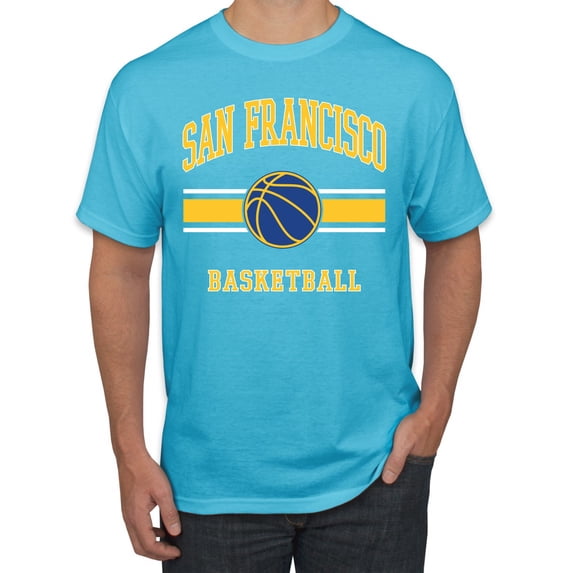 Wild Bobby City of San Francisco Basketball Fantasy Fan Sports Men's T-Shirt, Light Turquoise, XX-Large