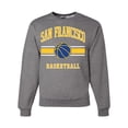 thumbnail image 1 of Wild Bobby City of San Francisco Basketball Fantasy Fan Sports Unisex Crewneck Sweatshirt, Heather Grey, Medium, 1 of 5