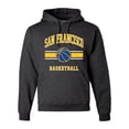 thumbnail image 1 of Wild Bobby City of San Francisco Basketball Fantasy Fan Sports Unisex Hoodie Sweatshirt, Heather Black, X-Large, 1 of 5